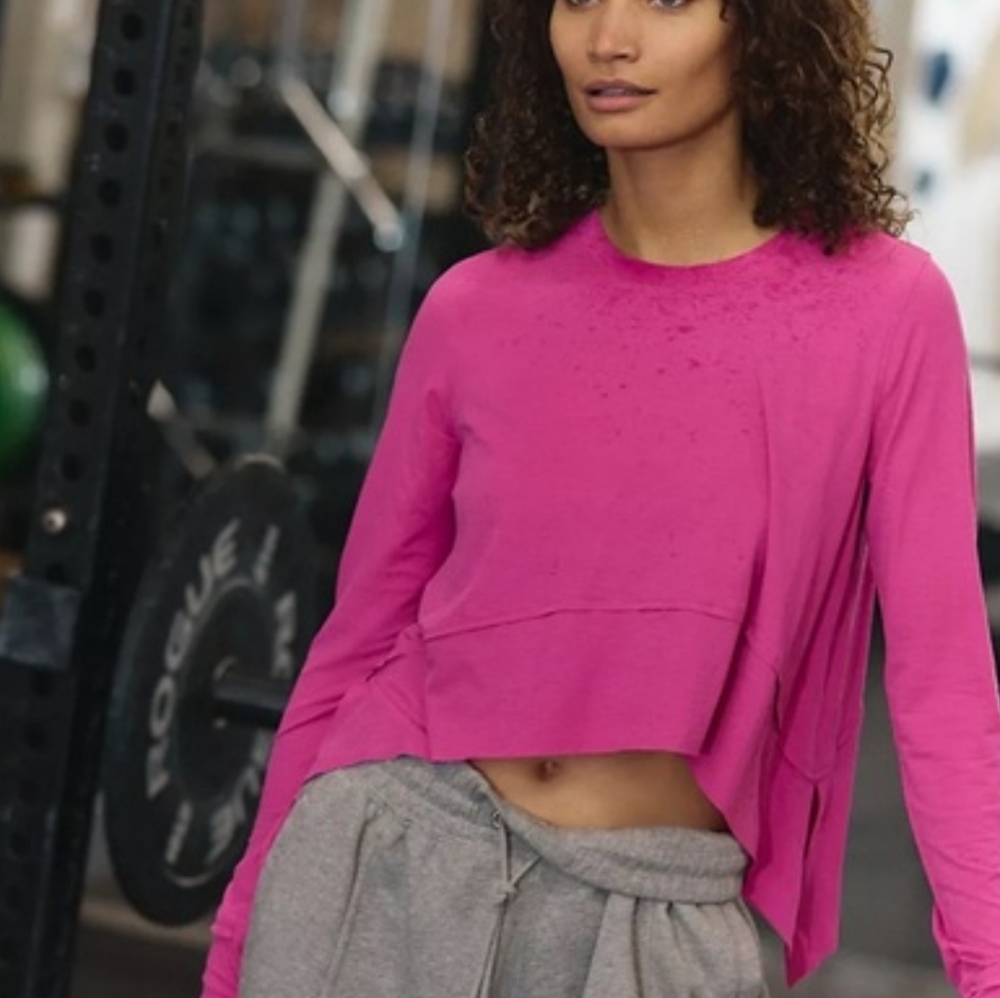 FP Movement Pink Tee Long Sleeve Shirt -XS